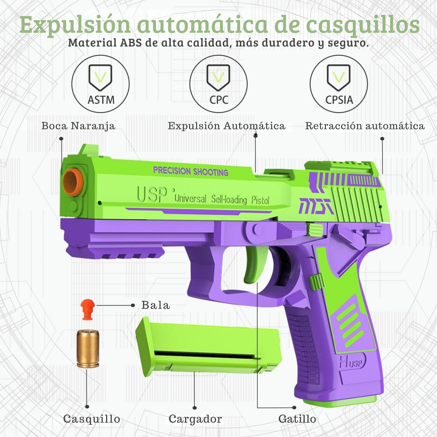 Pistola USP Shell Anti Estrés